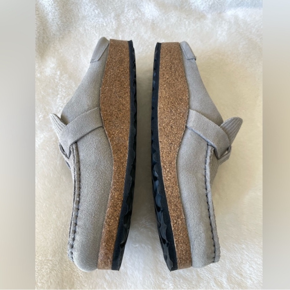 Birkenstock Buckley Suede Embossed Clogs 40 Gray Size 9 $179 - Picture 9 of 11